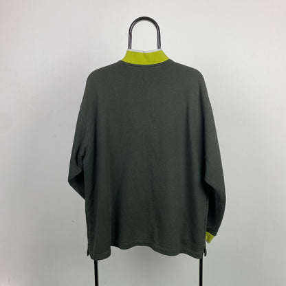 90s Nike 1/4 Zip Sweatshirt Green XL