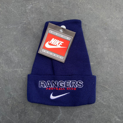 Vintage Nike Rangers Beanie Hat Blue
