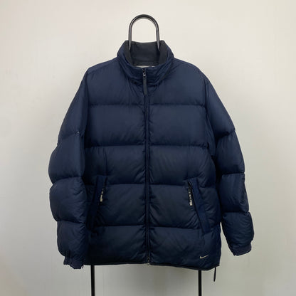 00s Nike Puffer Jacket Blue Large