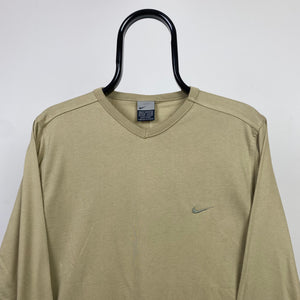 Vintage Nike Long Sleeve T-Shirt Brown XL