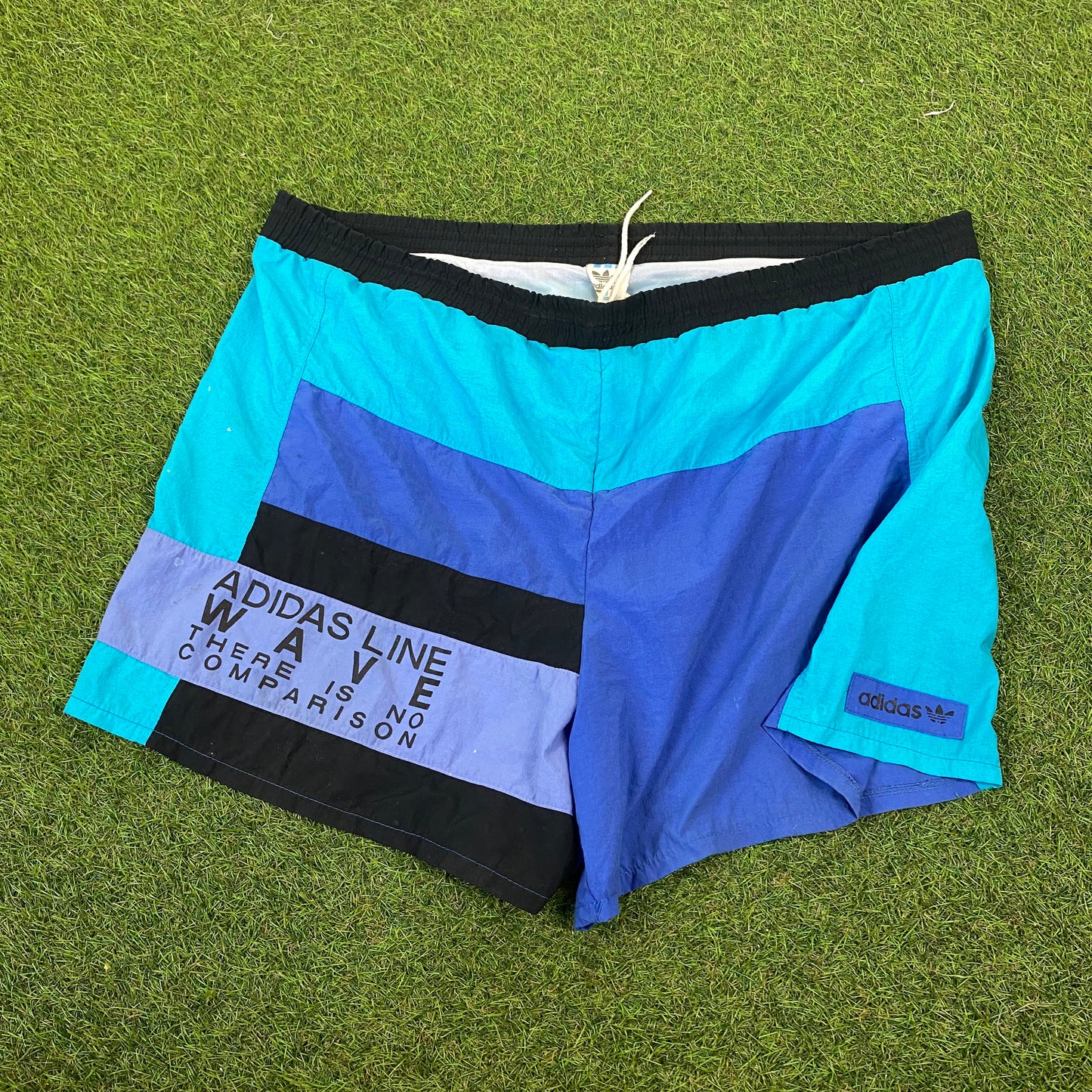 Vintage Adidas Wave Shorts Blue XL