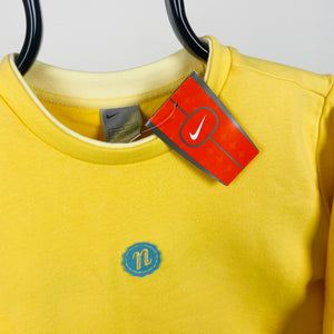 Vintage Nike Sweatshirt Yellow XS