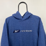 Retro Reebok Hoodie Blue Small