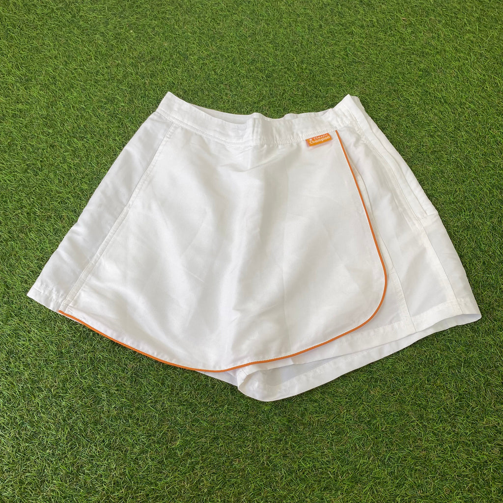 Retro Tennis Skirt With Pockets White Small UK8