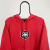 Retro Helly Hansen Hoodie Red Small