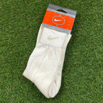 Vintage Nike Comfy Socks White UK6 - 12
