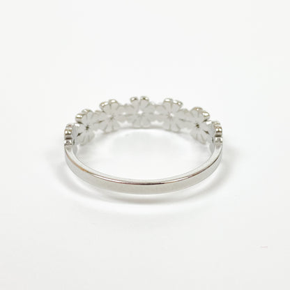 Vintage Flower Ring Silver