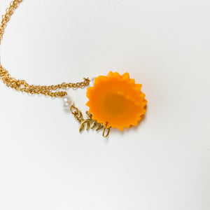 Vintage Retro Sunflower Necklace Chain Gold