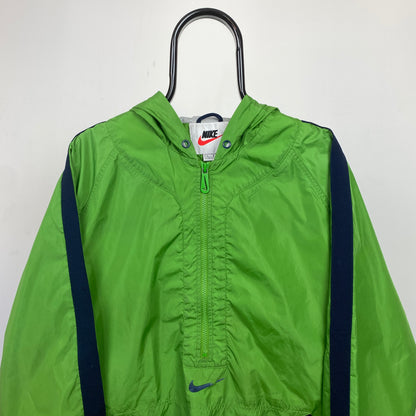 90s Nike Waterproof Cagoule Windbreaker Jacket Green Large