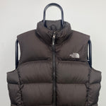 90s The North Face Puffer Gilet Jacket Brown Large