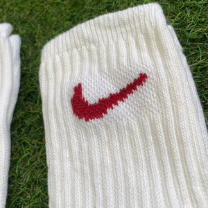 Vintage Nike Socks Colour 3 Pack White UK6-12