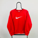 00s Nike Swoosh Sweatshirt Red Small