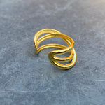 Adjustable Chunky Band Ring Gold
