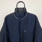 Vintage 90s Armani Jeans Coat Jacket Blue Small