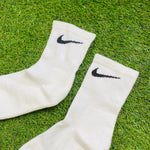 Vintage Nike Socks White Black UK6 - 12