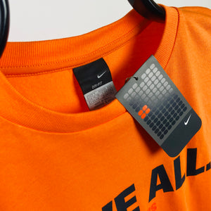 Vintage Nike Court T-Shirt Orange Small