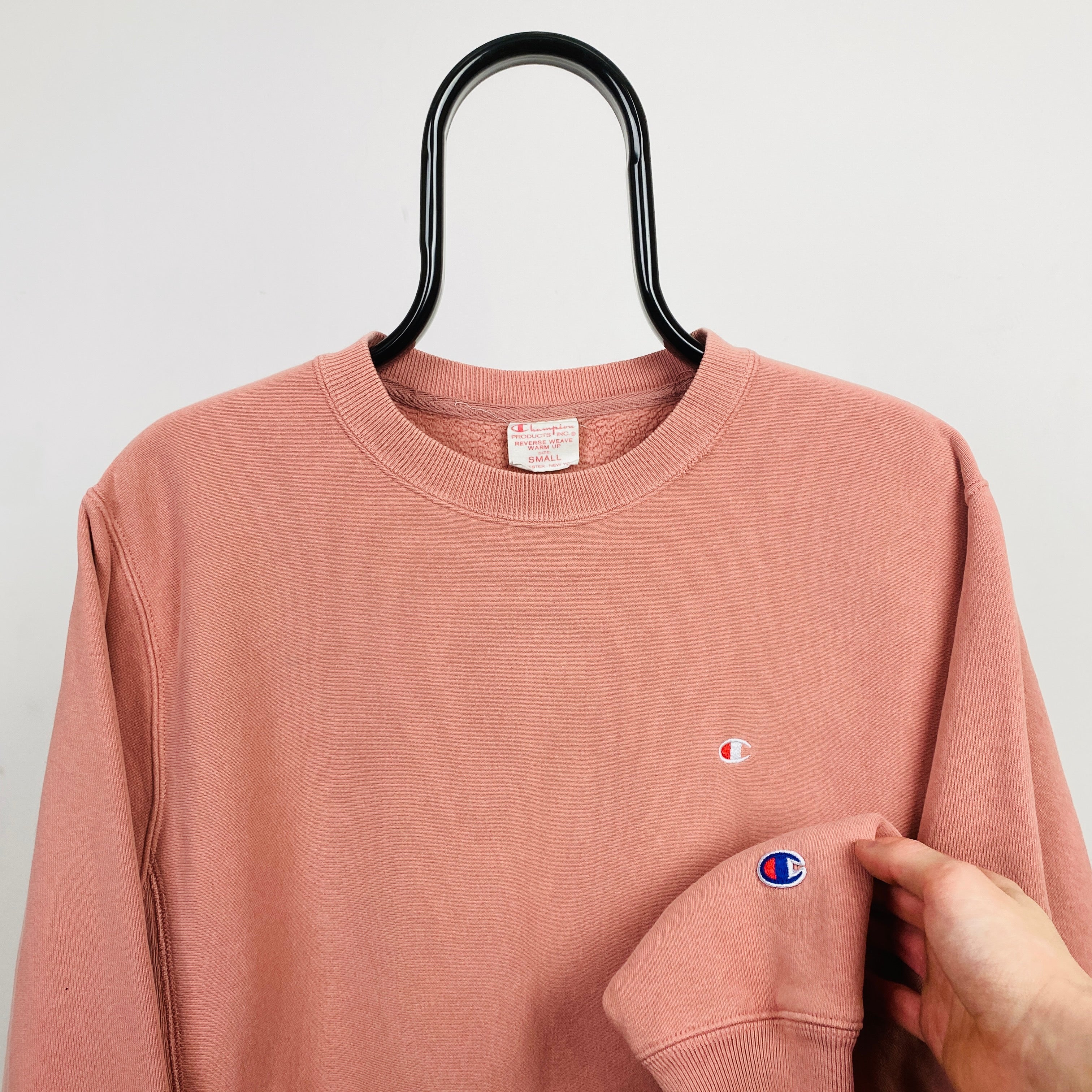 Retro Champion Sweatshirt Pink Small