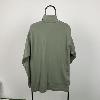 Vintage Nike Mock Neck Sweatshirt Green Small