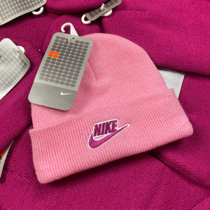Vintage 90s Nike Beanie Hat Light Pink