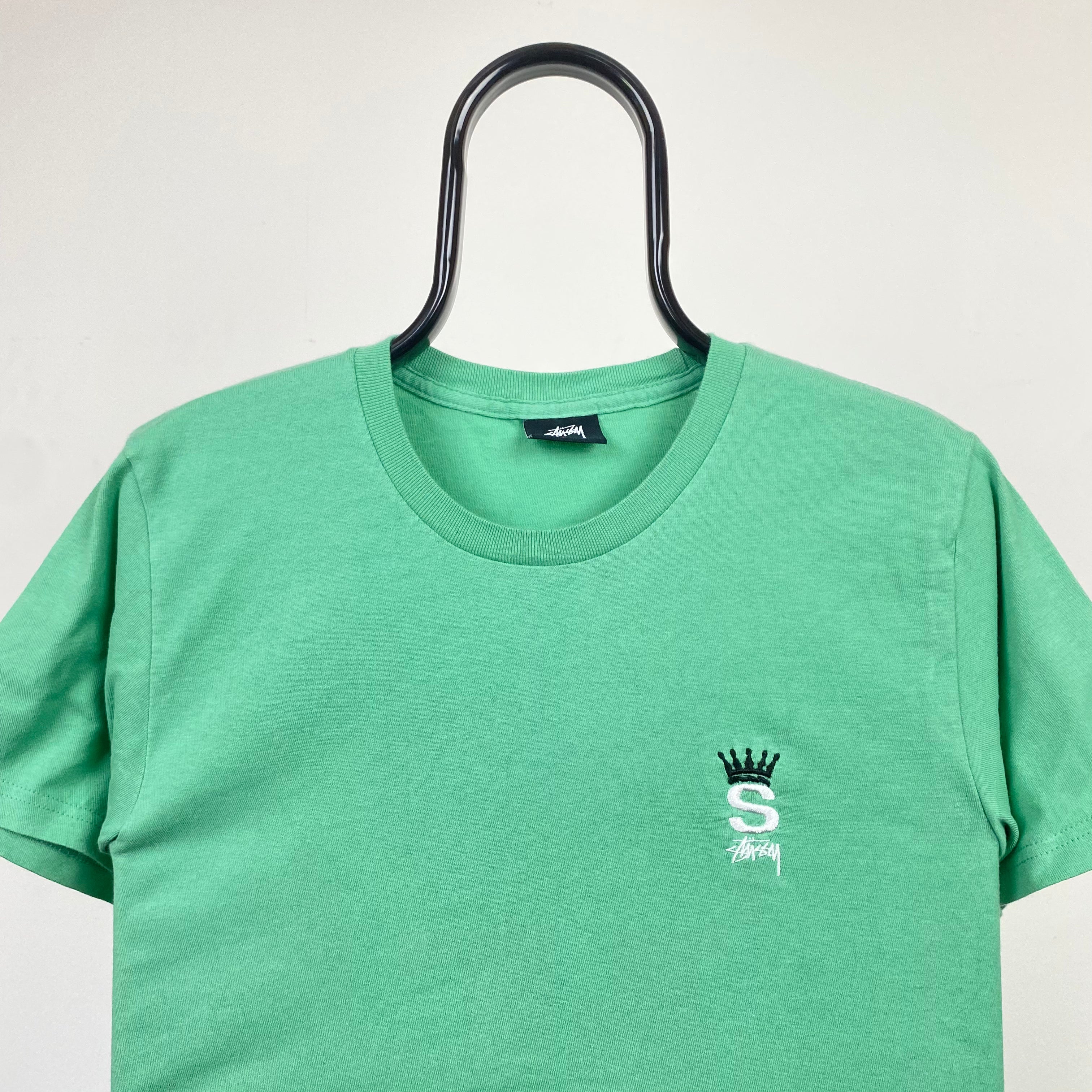 90s Stussy T-Shirt Green Small