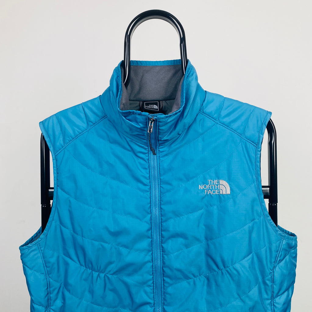 90s The North Face Puffer Gilet Jacket Blue Large