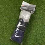 Vintage Nike Socks 3 Pack Grey Blue Black UK12-9