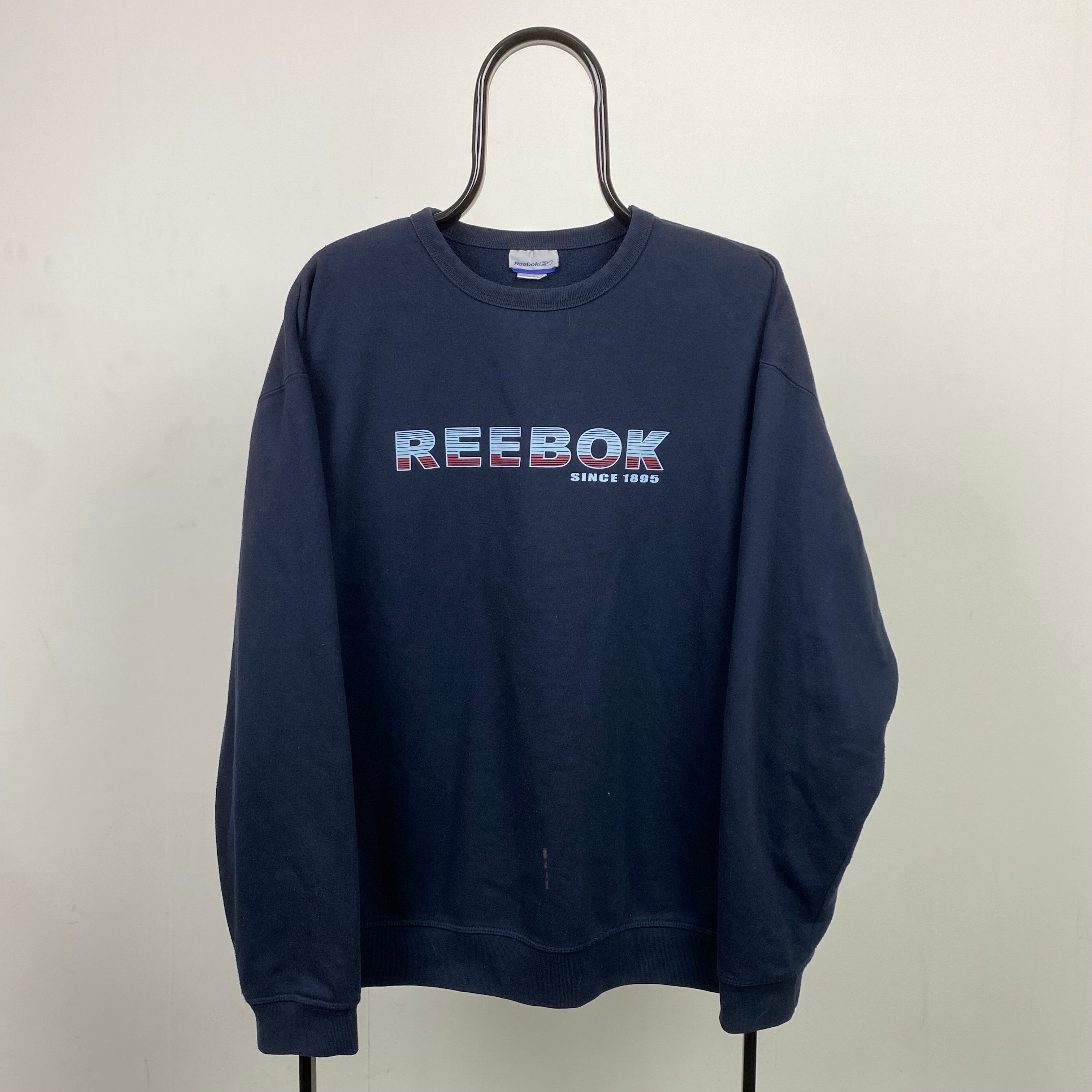 Vintage Reebok Sweatshirt Blue XL – Clout Closet