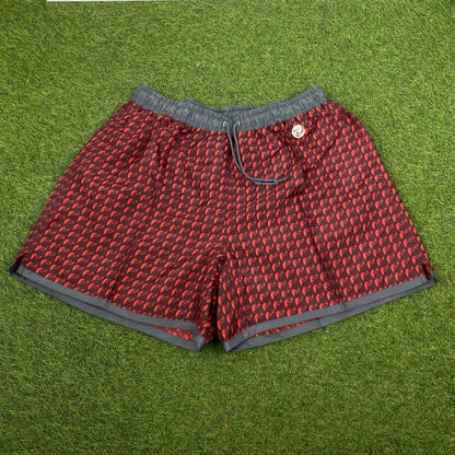 90s Nike Wavey Shorts Red Medium