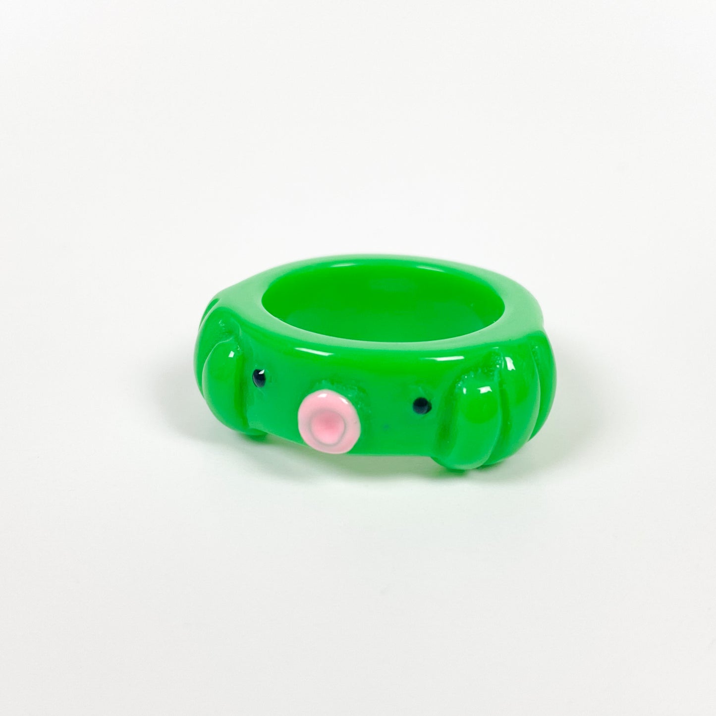 Retro Chunky Octopus Ring Green