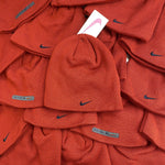 Vintage Nike Fleece Beanie Hat Red Orange