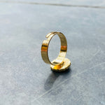 Adjustable Daisy Flower Ring Gold