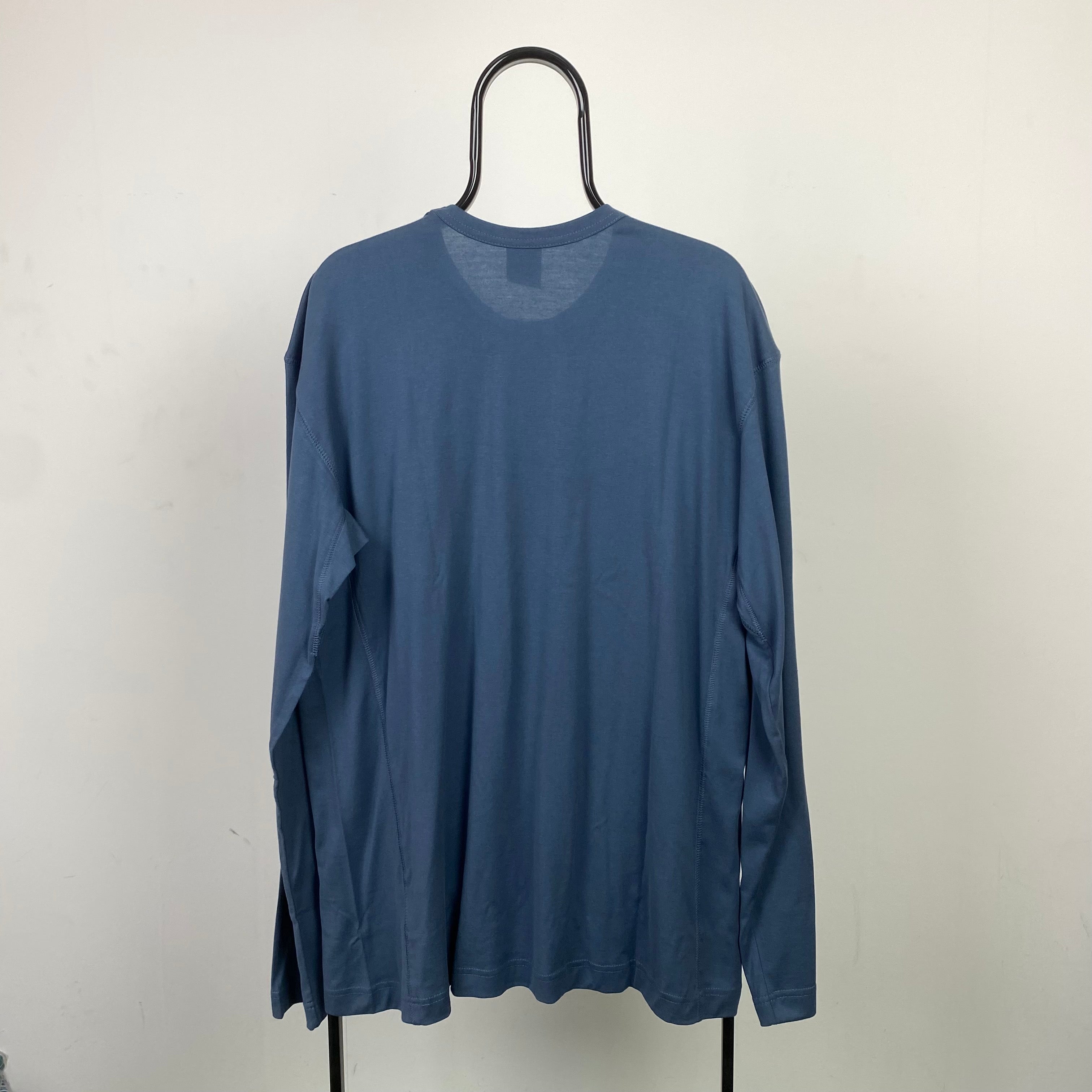 Vintage Nike Long Sleeve T-Shirt Blue XXL