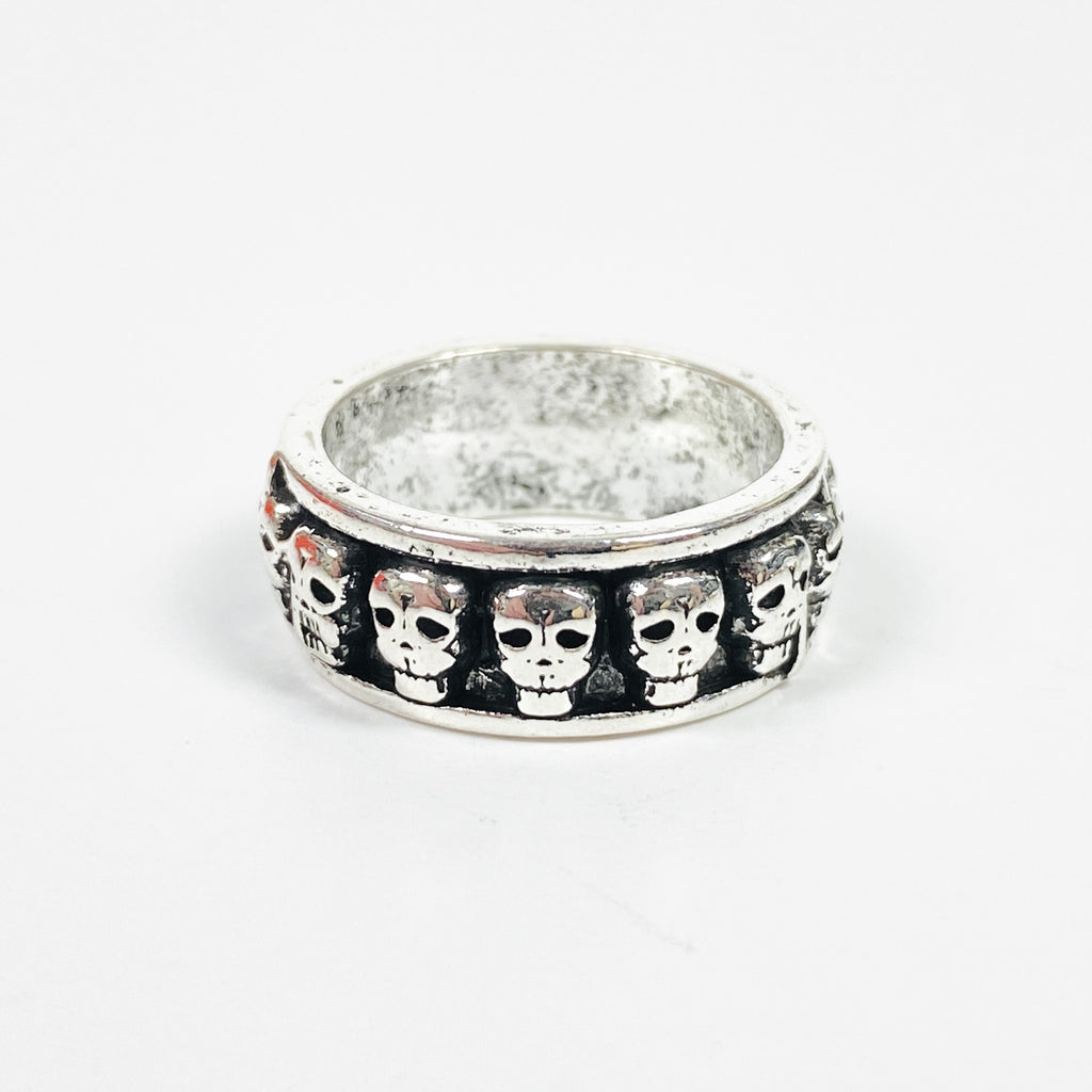 Retro Vintage Skull Ring Silver