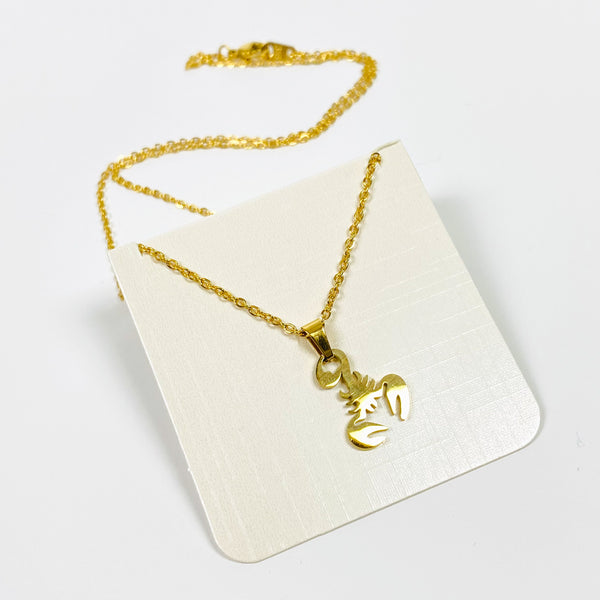 Scorpion Charm Necklace Chain Gold – Clout Closet