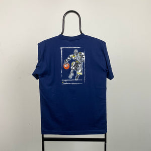 Vintage Nike Basketball T-Shirt Blue XS