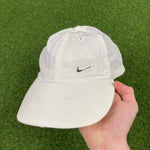 00s Nike Metal Swoosh Hat White