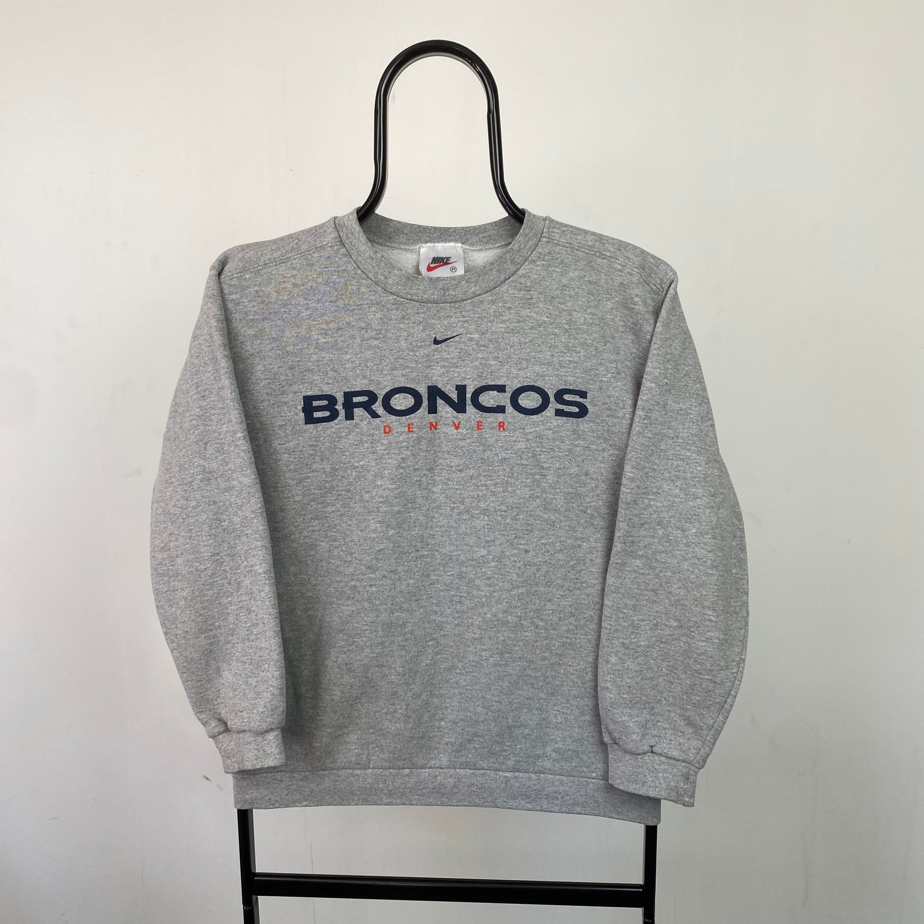 90s Nike Denver Broncos Sweatshirt Grey XS