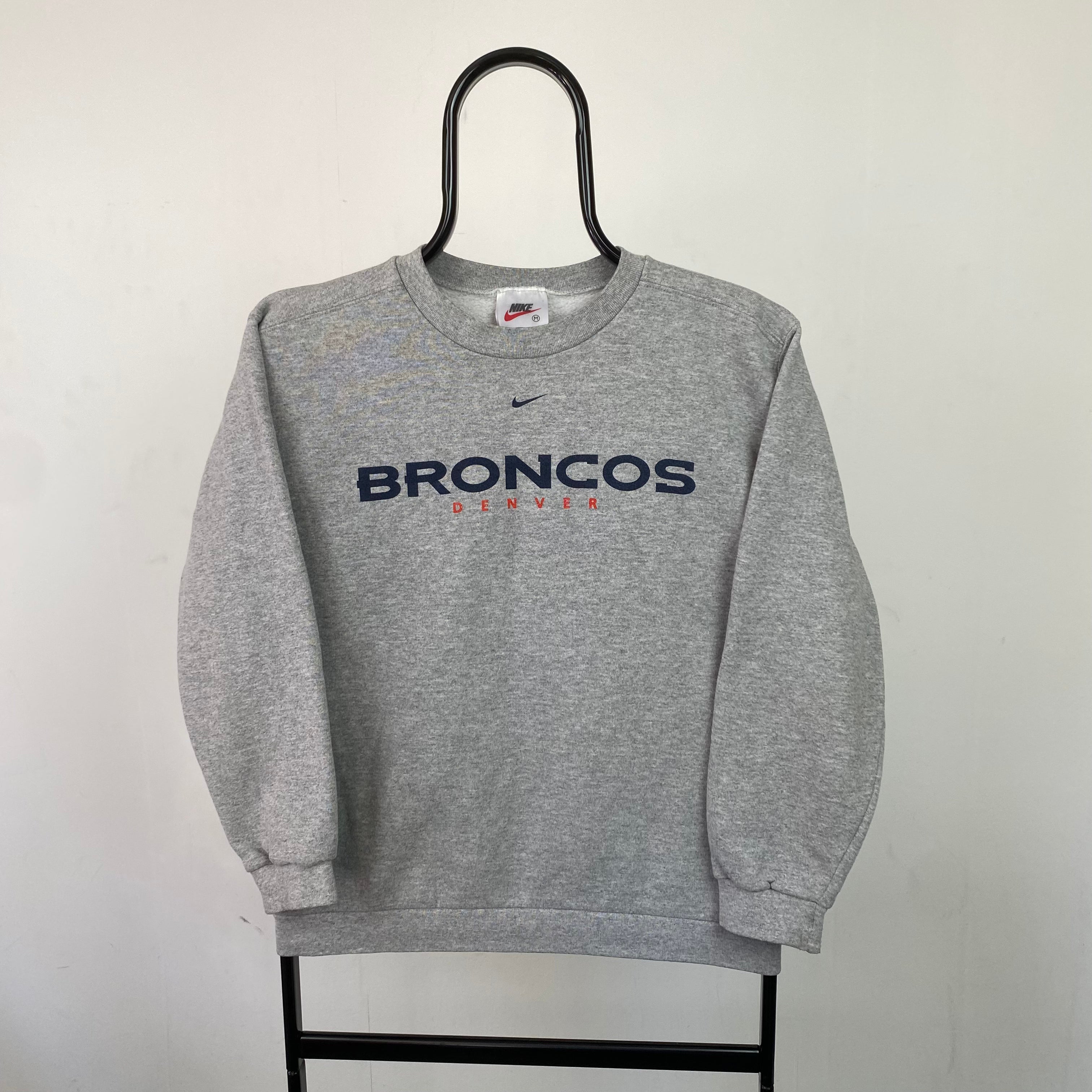 90s Nike Denver Broncos Sweatshirt Grey XS Clout Closet