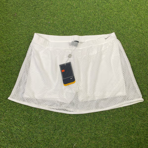 00s Nike Mesh Tennis Skirt Skort White Medium