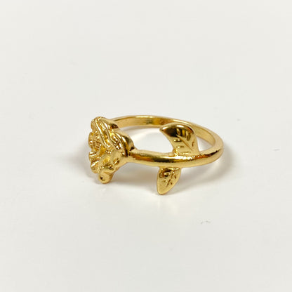 Vintage Rose Ring Gold