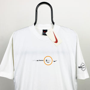 90s Nike Tour De France T-Shirt White Large