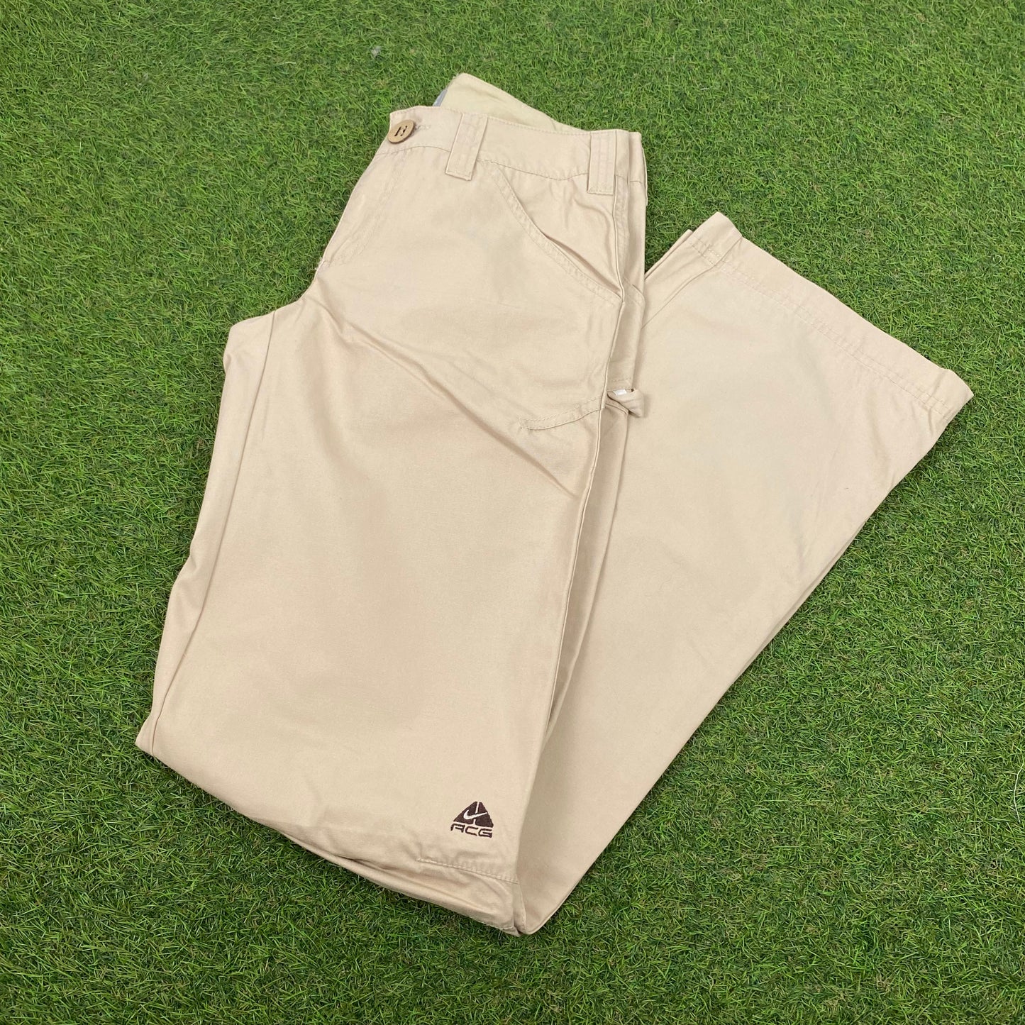 00s Nike ACG Cargo Trousers Joggers Light Brown XXS