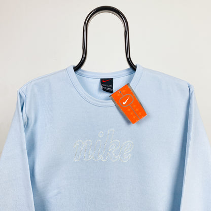 90s Nike Sweatshirt Baby Blue Medium