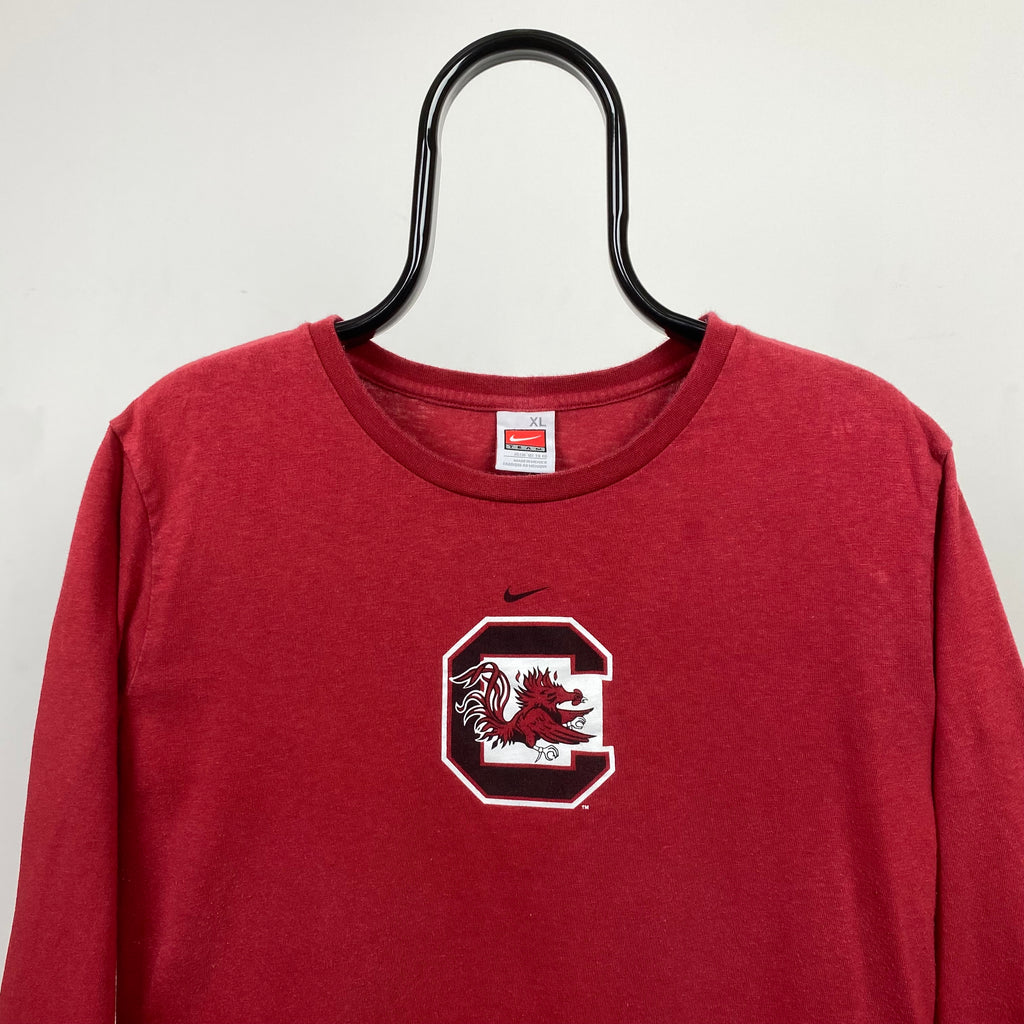 90s Nike South Carolina Longsleeve T-Shirt Red Large