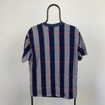 00s Nike Plaid T-Shirt Blue Medium