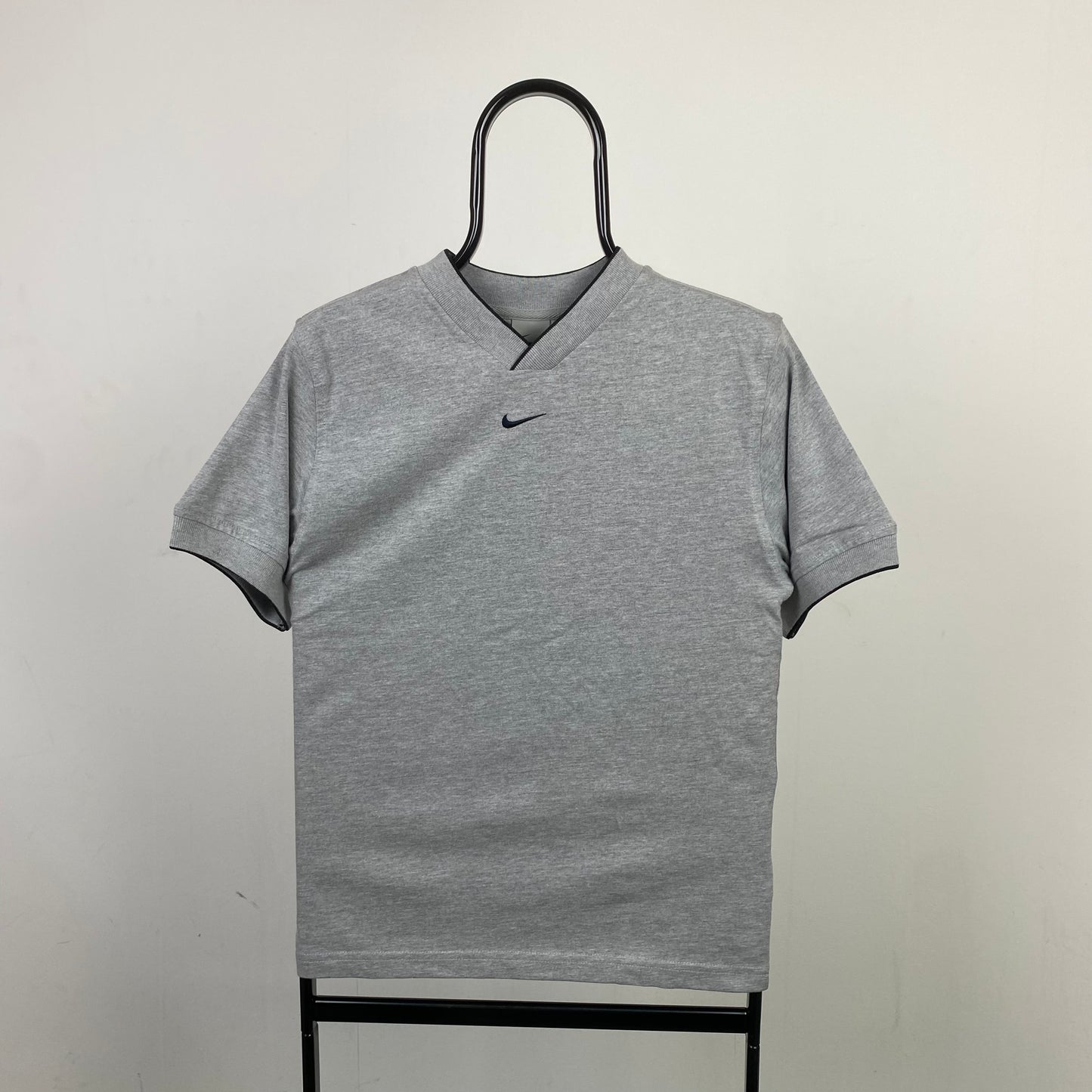 00s Nike Centre Swoosh T-Shirt Grey XXS