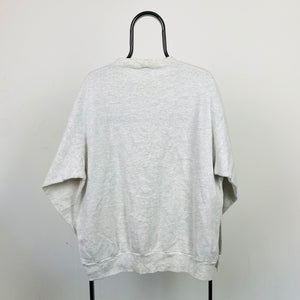 90s Retro The Far Side Cow Sweatshirt Grey XL