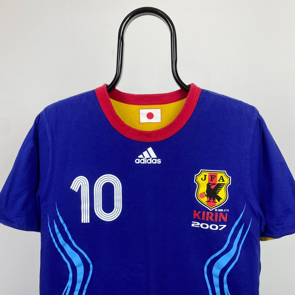 00s Adidas Japan Reversible Football Shirt T-Shirt Blue Large