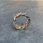 Stainless Steel Chain Link Ring Silver