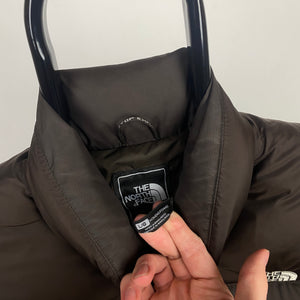 90s The North Face Puffer Gilet Jacket Brown Large
